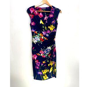 Lauren Ralph Lauren dress summer spring floral casual career office women 10